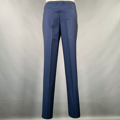 SAND Size 42 Navy Wool Mohair Single Breasted Suit