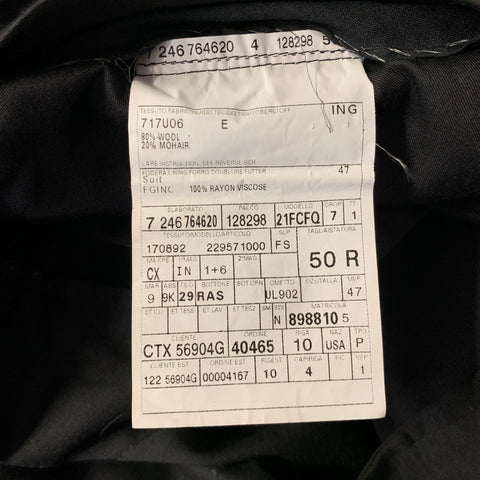 GUCCI Chest Size 40 Black Wool Mohair Tuxedo