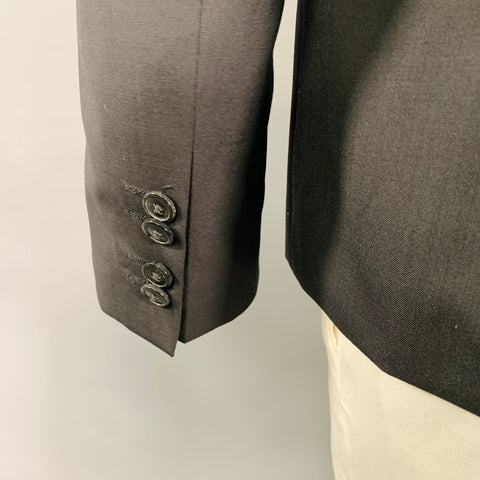 HUGO BOSS Size 42 Black Wool Blend Sport Coat