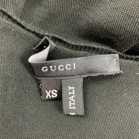 GUCCI Size XS Black Cotton Scoop Neck Pullover