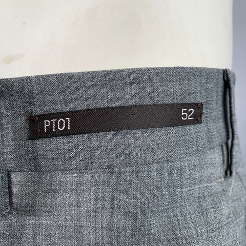 Pantalon de ville PT01 taille 36 gris chiné en mélange de polyester, sans pli
