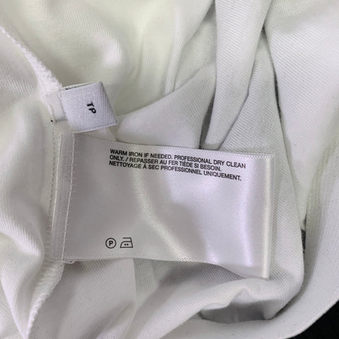 HELMUT LANG Robe à Ourlet Bouffant Superposé en Coton Noir et Blanc Taille XS