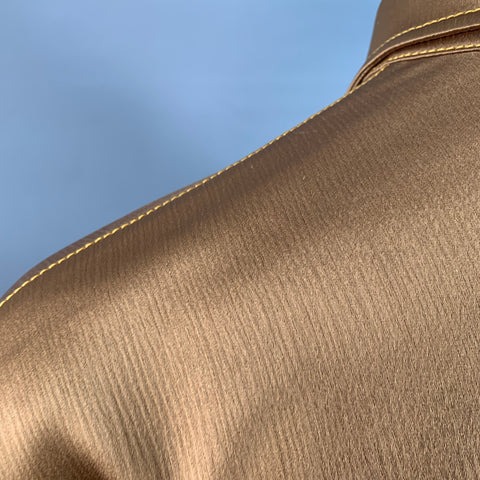 SIES MARJAN Size M/L Gold Viscose Blend Button Down Collar Shirt