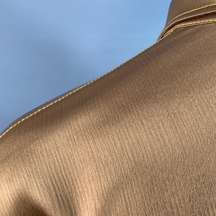 SIES MARJAN Size M/L Gold Viscose Blend Button Down Collar Shirt