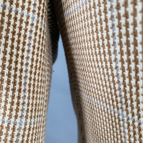 RALPH LAUREN Size 40 Brown Beige Plaid Cotton Notch Lapel Sport Coat