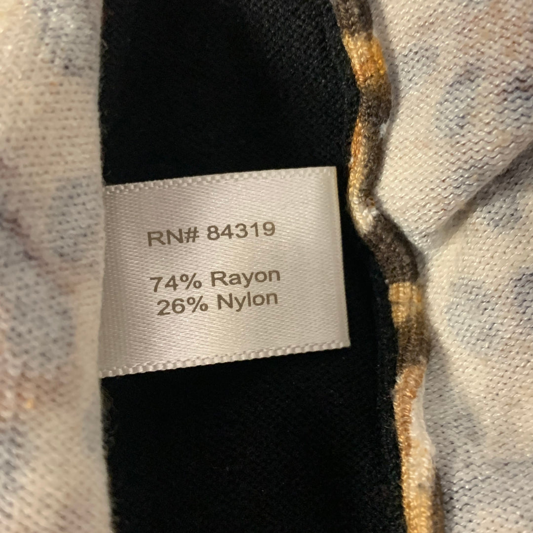 BOSTON PROPER Size S Tan Black Leopard Pull On Pullover