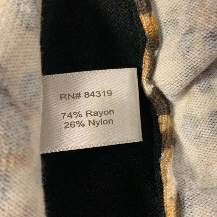 BOSTON PROPER Size S Tan Black Leopard Pull On Pullover
