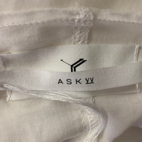 ASKYY TOKYO Size M White Silk Blend Long Sleeve Shirt