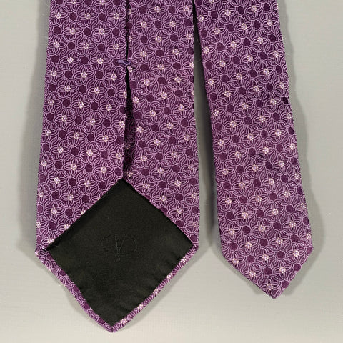 VALENTINO Purple Lilac Abstract Silk Tie