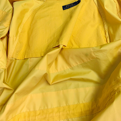 RALPH LAUREN Size L Yellow Polyester Hooded Utility Jacket