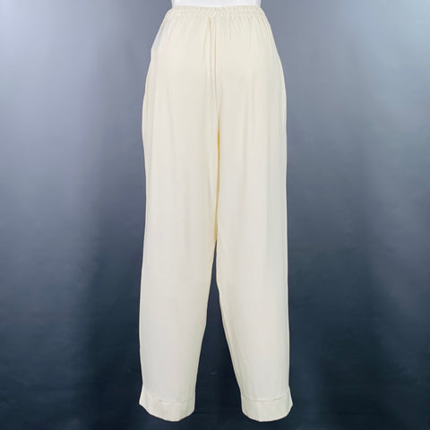 Pantalon plissé crème VINTAGE taille 38