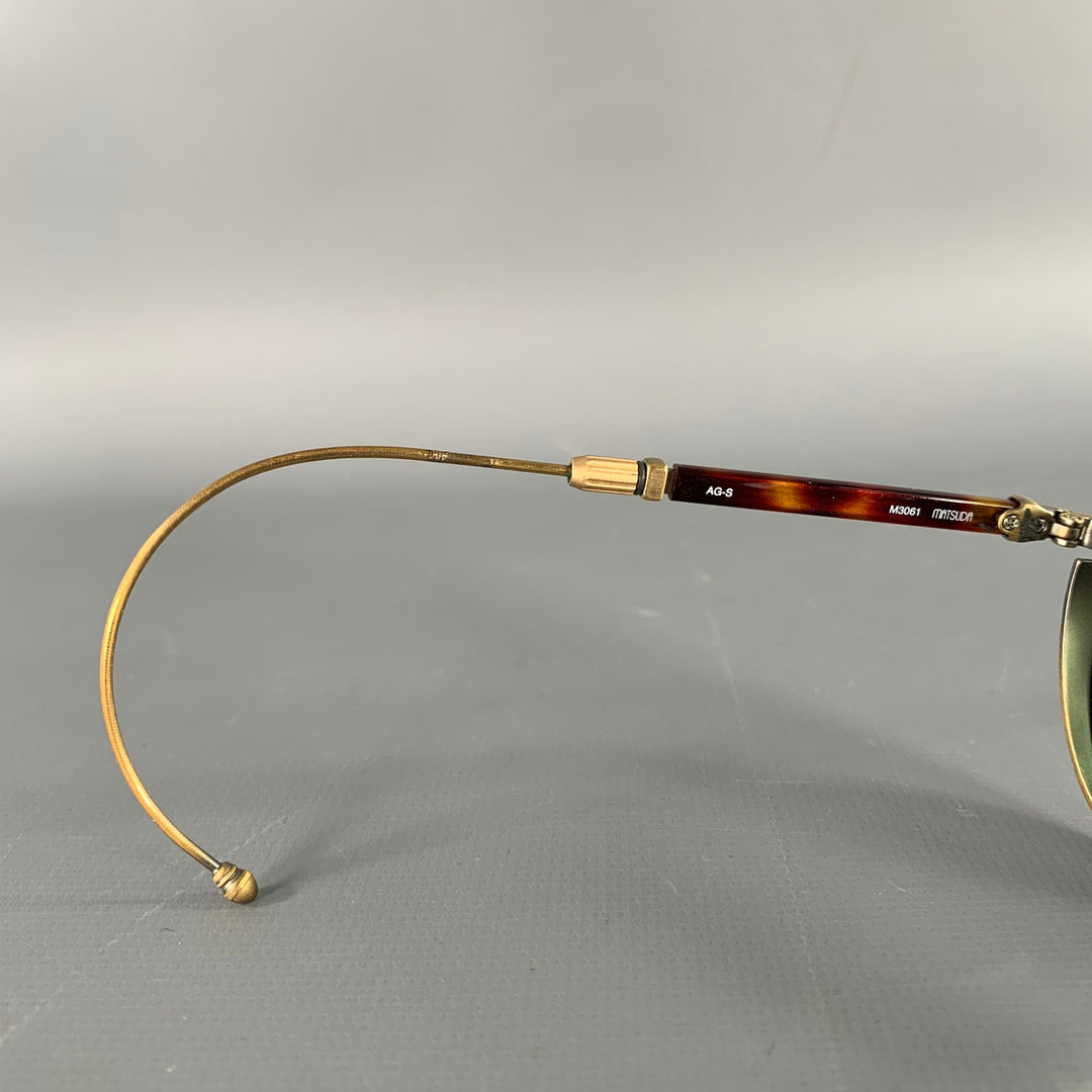 MATSUDA Tortoise Shell Antique Gold Sunglasses