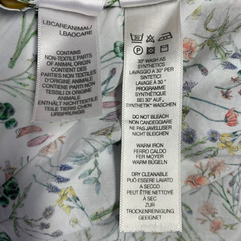 PAUL SMITH Size XL White Multi Color Floral Cotton Long Sleeve Shirt