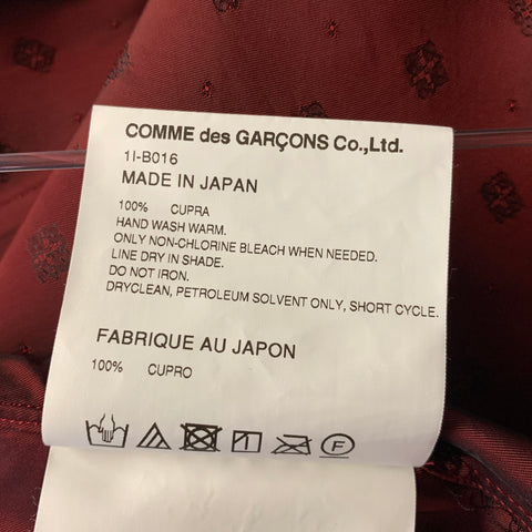 COMME des GARCONS Size XS Burgundy Red 11-B016 Cupra Long Sleeve Shirt