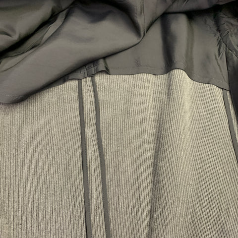 YOHJI YAMAMOTO Size L Grey Black Stripe Silk Blend Jacket