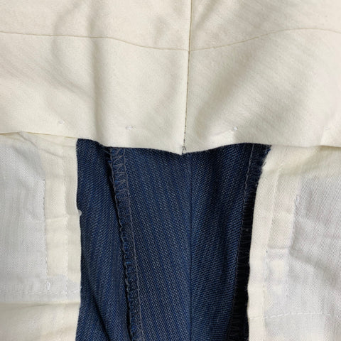 CANALI Size 42 Blue Grey Stripe Wool Single Breasted Notch Lapel Suit