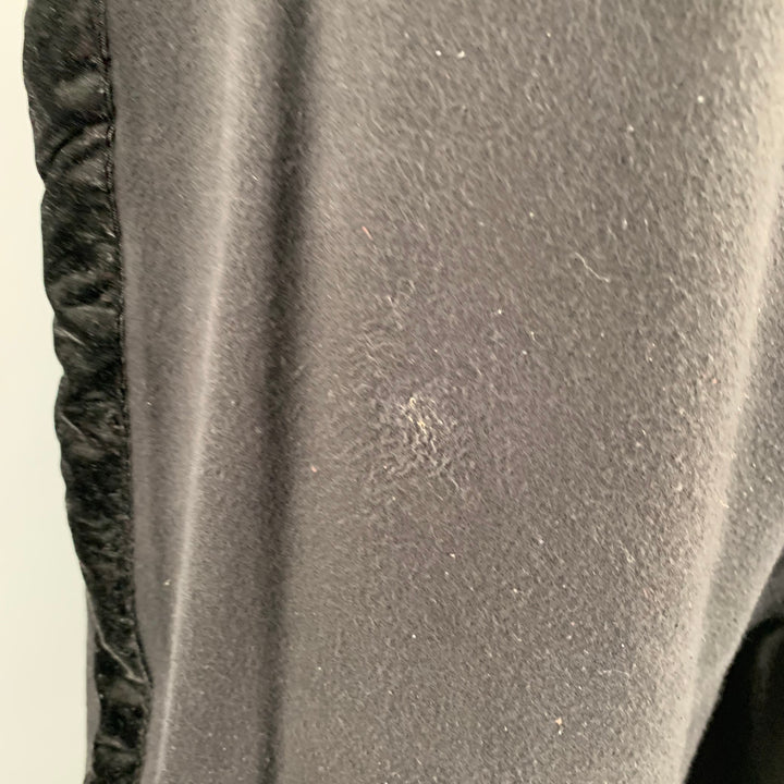 ALAIA Size M Black Cotton Blend Wide Leg Casual Crop Pants