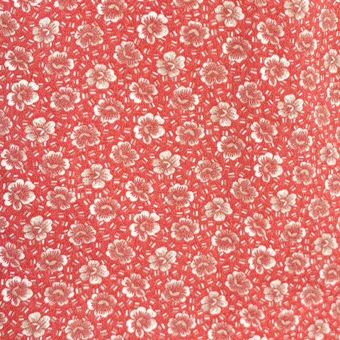 TED BAKER Size L Red Beige Floral Cotton Contrast Trim Long Sleeve Shirt
