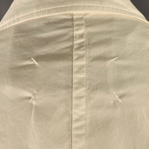 MAISON MARGIELA Size 40 White Cotton Notch Lapel Sport Coat