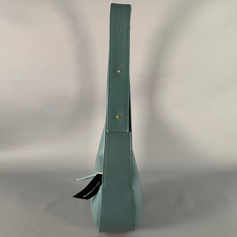 NEOUS Orion Moss Green Leather Half Moon Shoulder Bag