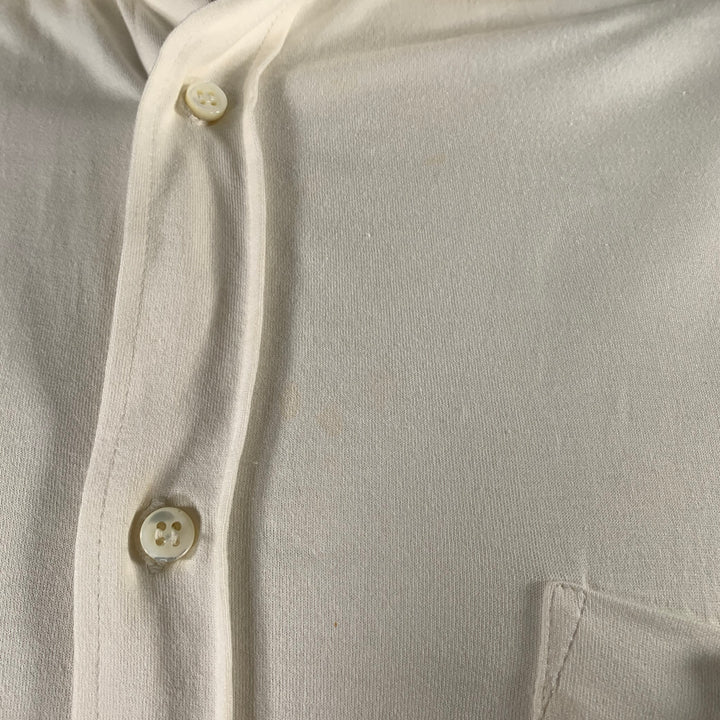 BRUNELLO CUCINELLI Size XL White Cotton Button Up Long Sleeve Shirt