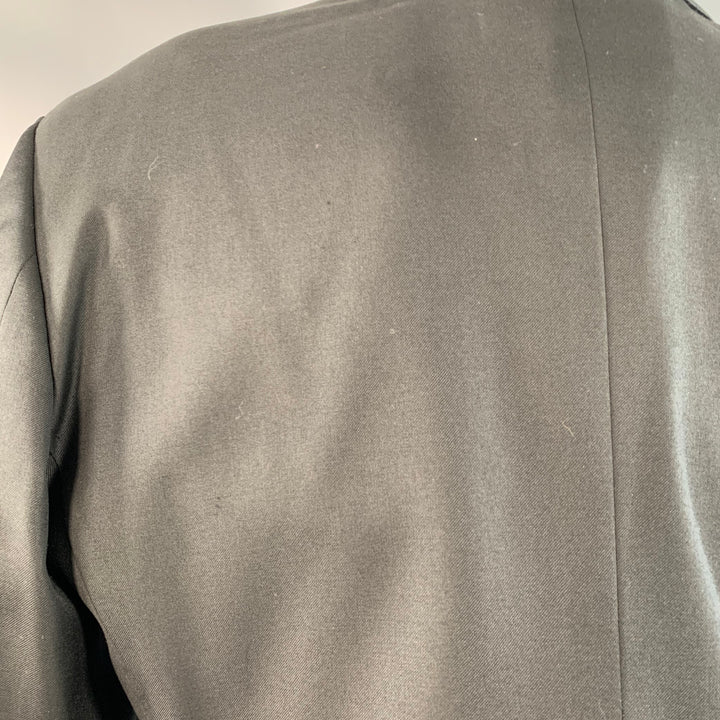 SUITSUPPLY Size 38 Long Black Wool Peak Lapel Sport Coat