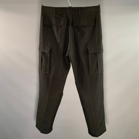 TOM FORD Size 36 Black Wool Cashmere Silk Zip Fly Casual Pants