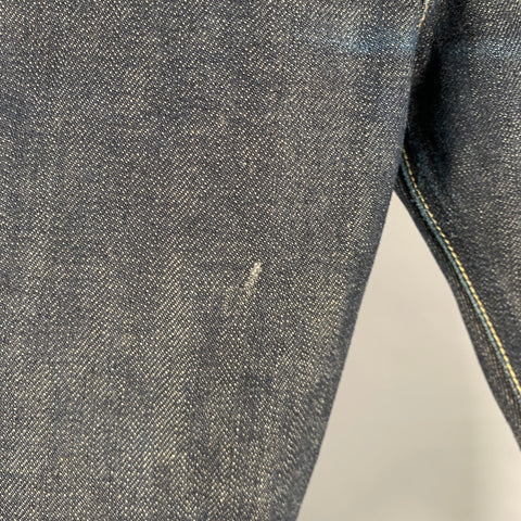RAG & BONE Size 32 Blue Indigo Contrast Stitch Cotton Straight Jeans