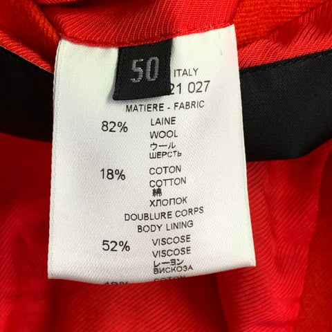 GIVENCHY FW12 Size S Red Twill Wool Cotton Notch Lapel Suit