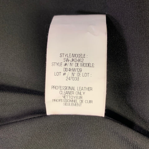 HELMUT LANG Size M Black Dark Green Polyester Blend Lambskin Jacket