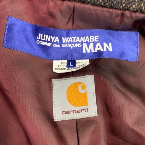 JUNYA WATANABE x CARHARTT 2020 Size L Beige Brown Color Block Cotton Jacket