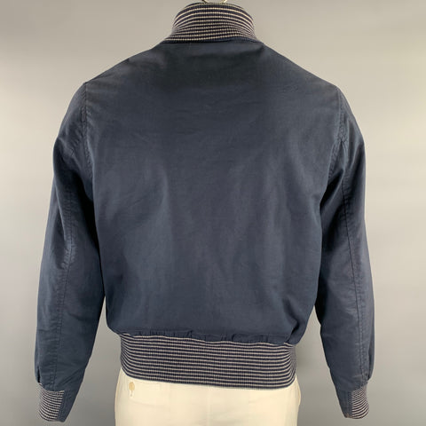 GOLDEN BEAR Size M Navy Cotton Bomber Jacket