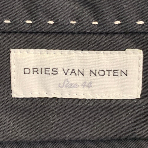 DRIES VAN NOTEN Size 34 Dark Green Cotton Twill Notch Lapel Suit