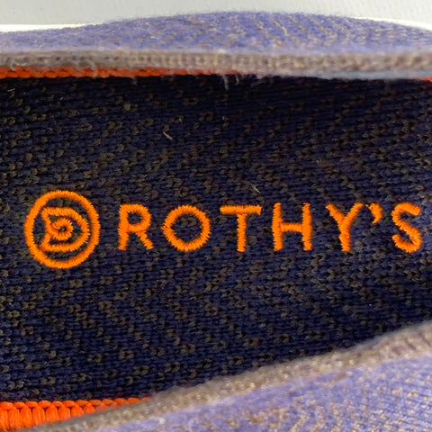 ROTHY'S Size 13 Navy Orange Wool Blend Slip On Sneakers