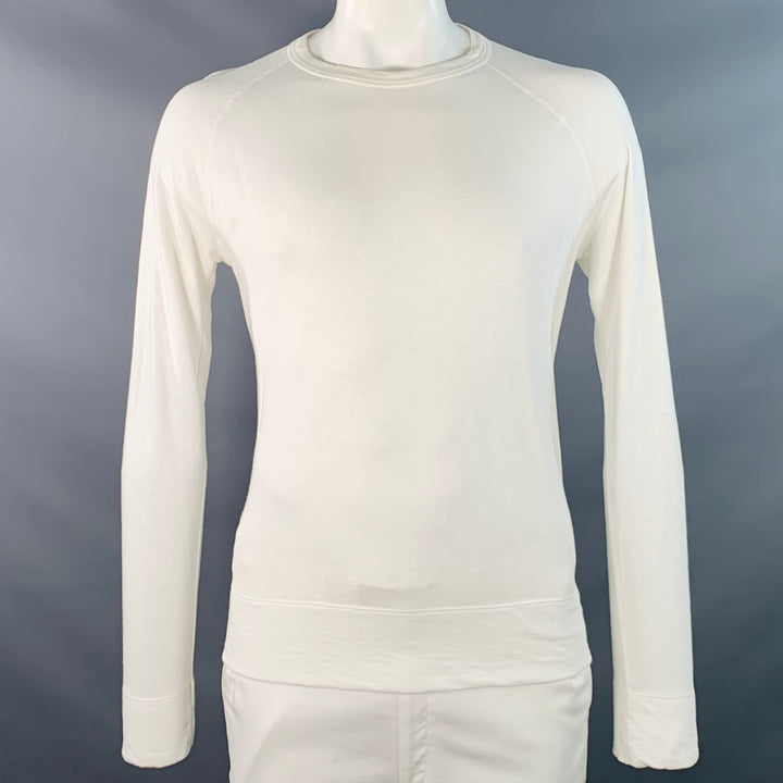 JAMES PERSE Size S White Cotton Crew Neck Sweatshirt