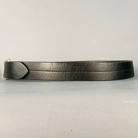 BILL ADLER DESIGN Size 34 Black Brown Silver Reversible Leather Belt