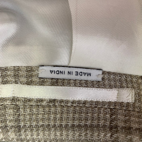 ATELIER MUNRO Size 38 Beige Glen Check Notch Lapel Sport Coat