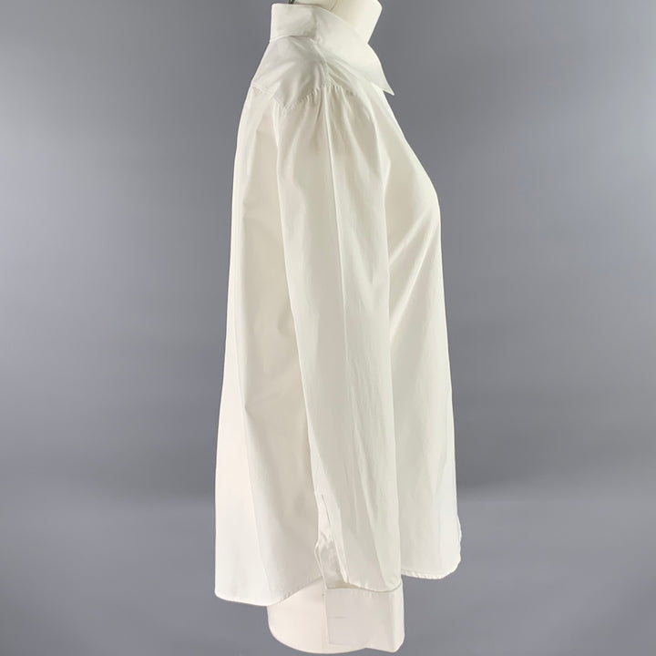 THE ROW Size 12 White Cotton Dress Shirt