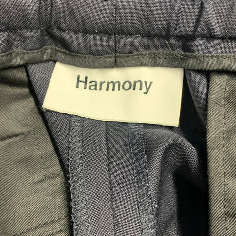 HARMONY Size 32 Navy Wool Mohair Elastic Waistband Dress Pants