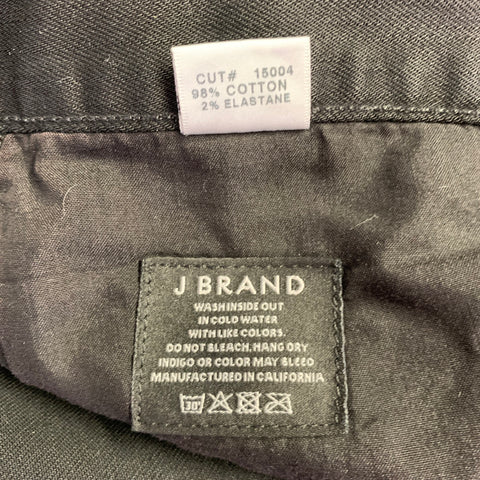 J.BRAND Size 32 -Kane- Black Cotton Blend 5 Pocket Slim Straight Jeans