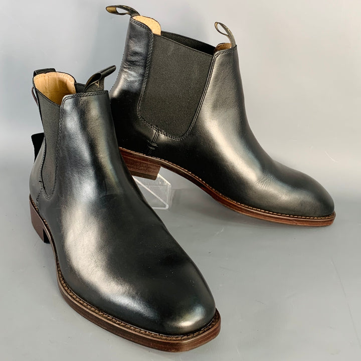 RODD & GUNN Size 10 Farmlands Black Leather Ankle Chelsea Boots
