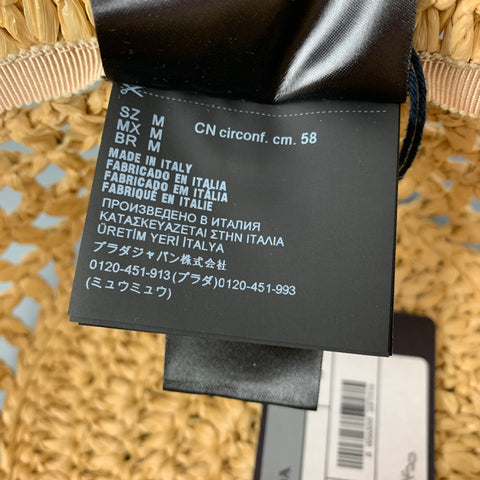 Chapeau bob PRADA taille M beige naturel en crochet de viscose