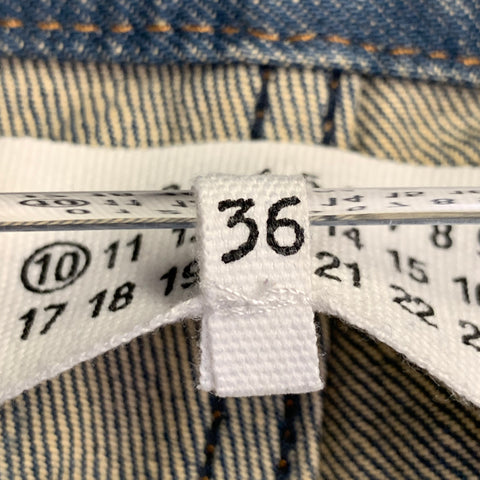 MAISON MARGIELA Size 36 Blue Washed Cotton Denim Twill Tapered Zip Fly Jeans