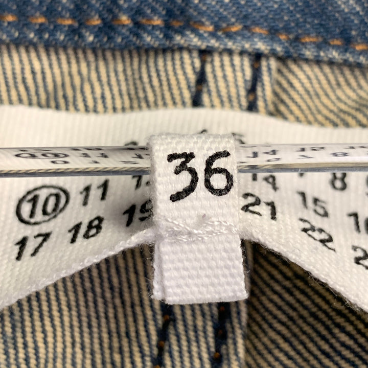 MAISON MARGIELA Size 36 Blue Washed Cotton Denim Twill Tapered Zip Fly Jeans