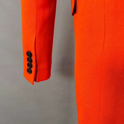 AMI by ALEXANDRE MATTIUSSI Size 38 Orange Textured Twill Coat