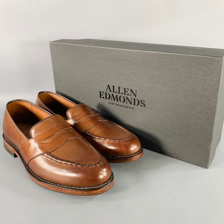 ALLEN EDMONDS Size 7 Randolph Brown Leather Penny Loafers