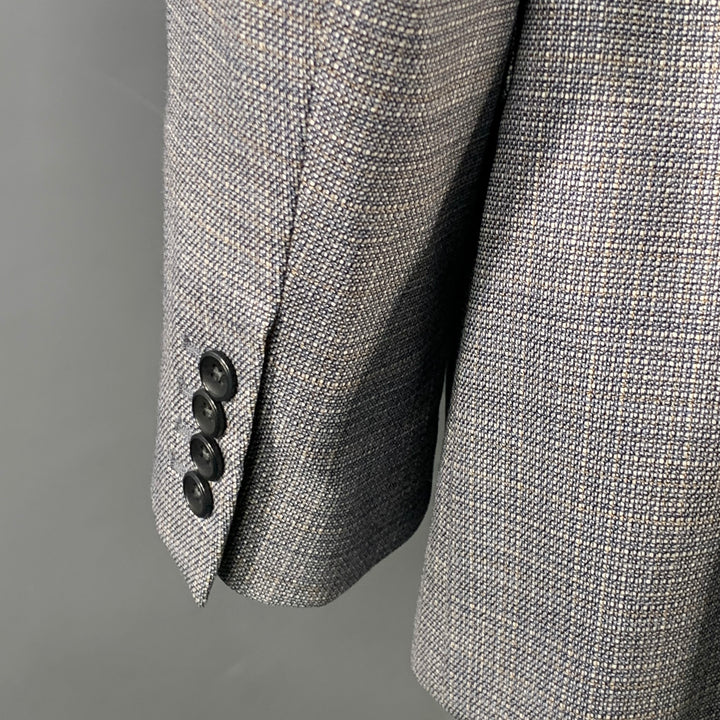 GIORGIO ARMANI Size 44 Regular Grey Blue Woven Wool Sport Coat