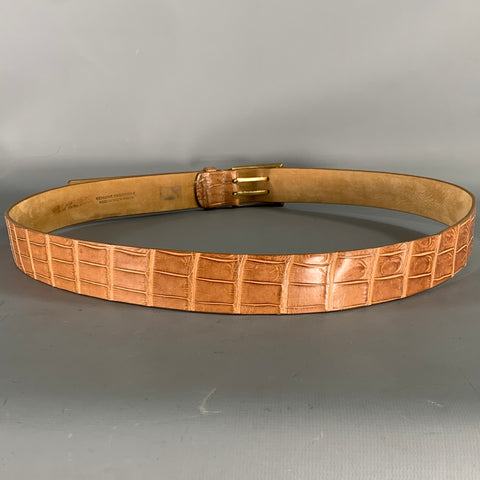 WILKES BASHFORD Tan Crocodile Belt