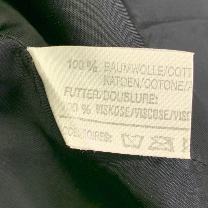 LOUIS FERAUD Size 4 Black Cotton Cropped Jacket Blazer