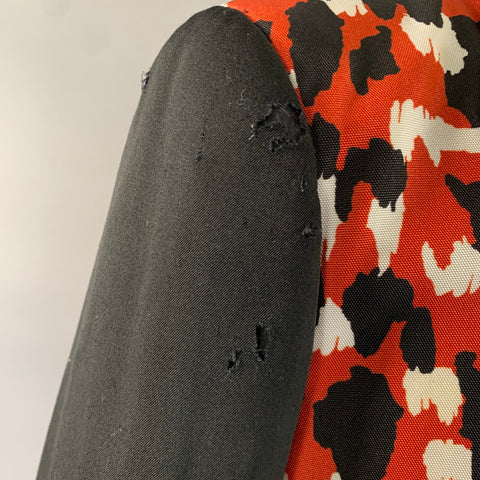 COMME des GARCONS HOMME PLUS F/W2020 Size M Black Multi Color Patchwork Wool Blend Coat